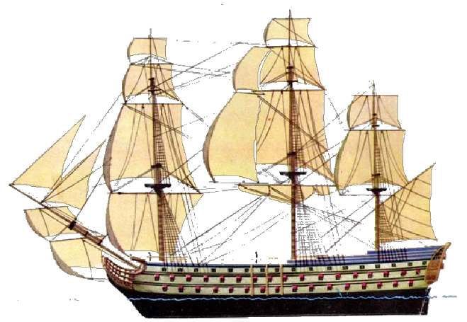 Французский трехдечный линейный корабль середины XVIII века
